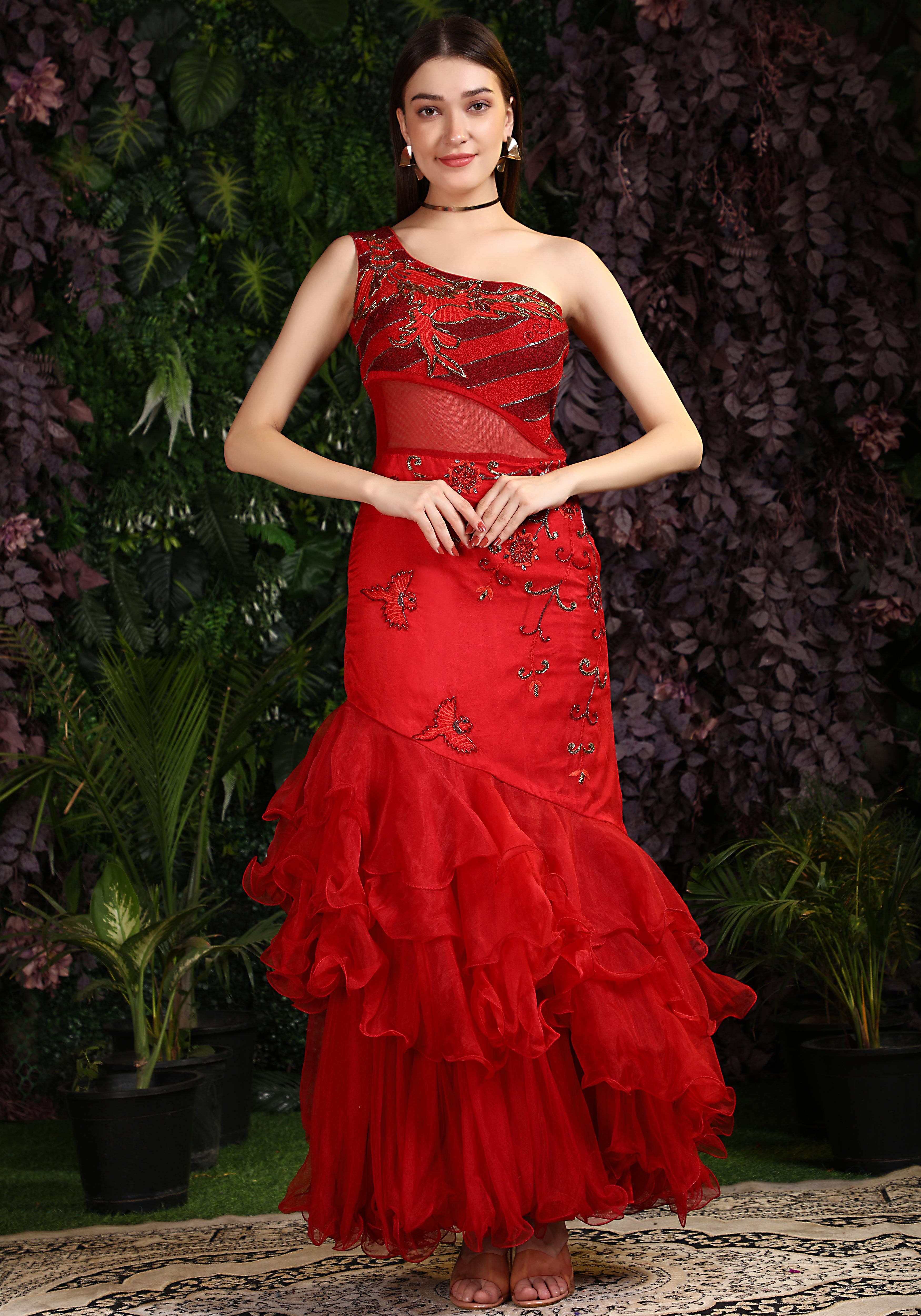 Dazzling Gabrielle Red Gown by Nookie - Dress Rental